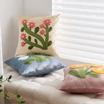 housse coussin velours floral nordique moderne carré décoration maison voiture 45x45cm polyester coton