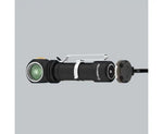 lampe torche rechargeable led noire rayures jaunes clip moderne