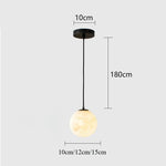 lampe suspendue moderne marbre blanc beige salon chambre 10cm 12cm 15cm