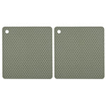 tapis silicone moderne rose gris vert olive texture nid d'abeille carré rond cuisine