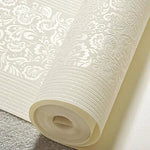 papier peint floral relief classique beige marron rose bleu blanc doré imperméable