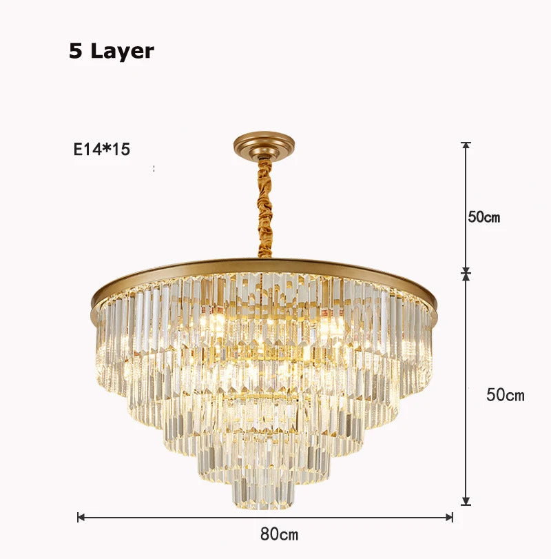 lustre moderne élégant doré transparent prismes géométriques câble led chambre salle mangerhôtel