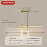 lampe suspendue rectangulaire moderne aluminium noir or salon cuisine table manger