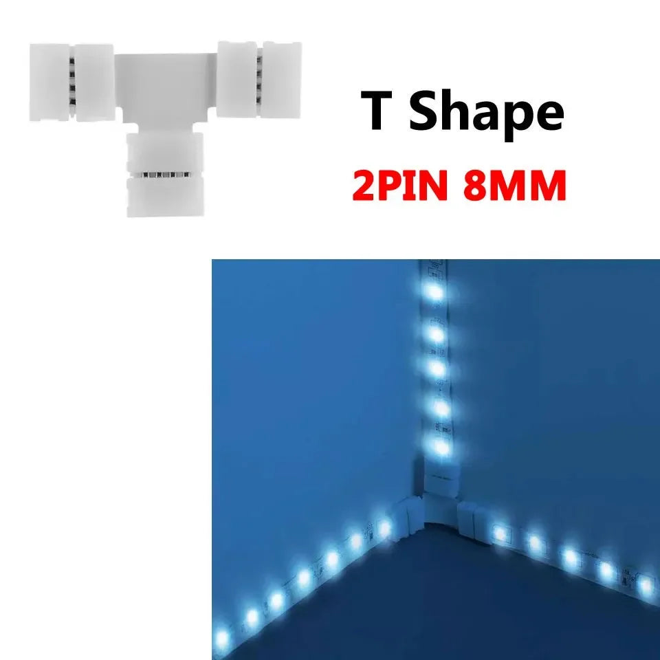 connecteurs led ruban 2pin 3pin 4pin 8mm 10mm adhésifs modernes blancs certifiés rohs cee