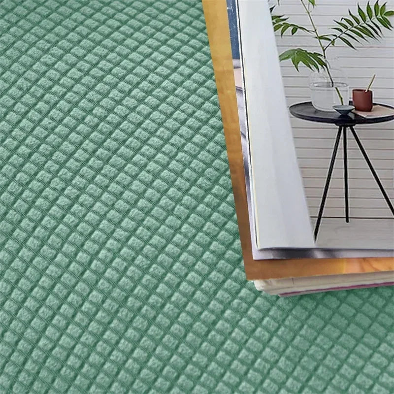 housse polaire fauteuil carreaux vert menthe moderne antidérapante chaise banquet mariage protège meuble réutilisable