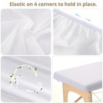 couvre lit massage blanc élastique moderne 20 pièces polyester imperméable resistant huile