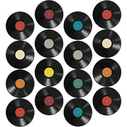 décoration murale disques vinyle couleur noire rouge vintage salle bains chambre salon