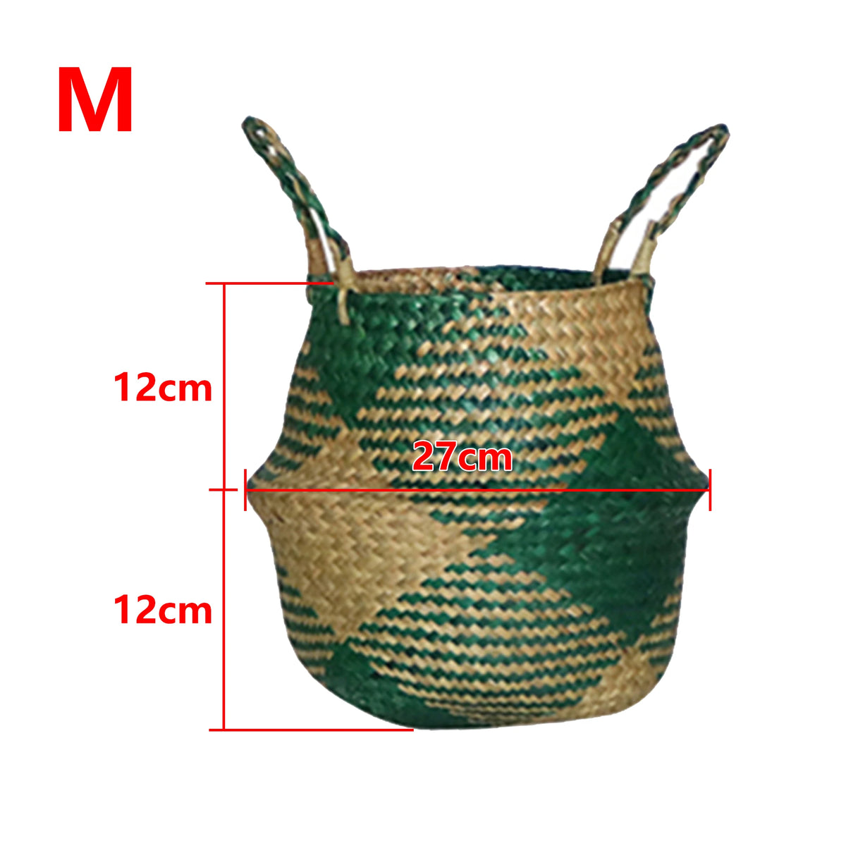 panier tissé fleurs naturel rouge vert orange motifs géométriques rustique.storage ecofriendly