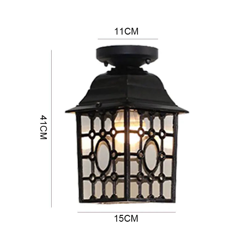 Lampe vintage bronze noir grille ajourée éclairage quotidien interrupteur bouton monté surface