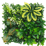 panneau mural plantes artificielles herbe verte fleurs blanches décoration jardin extérieur mur extérieur décoratif