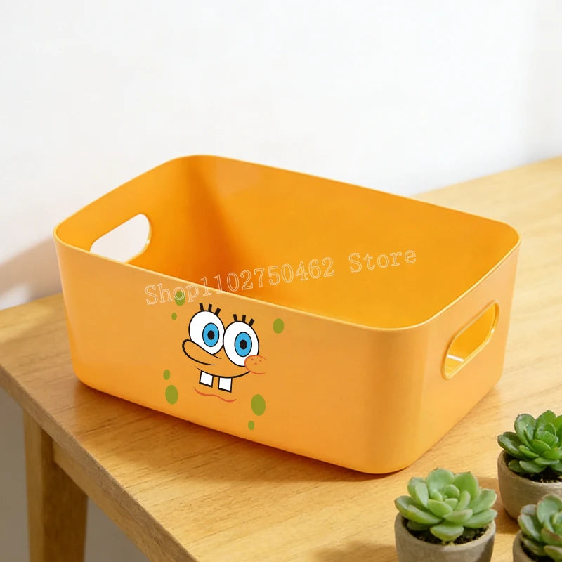 boîte rangement orange animée expressions poignées organisation moderne cartoon chambre table