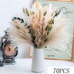 bouquet fleurs séchées pampas eucalyptus naturel rustique décoration maison anniversaire fêtes