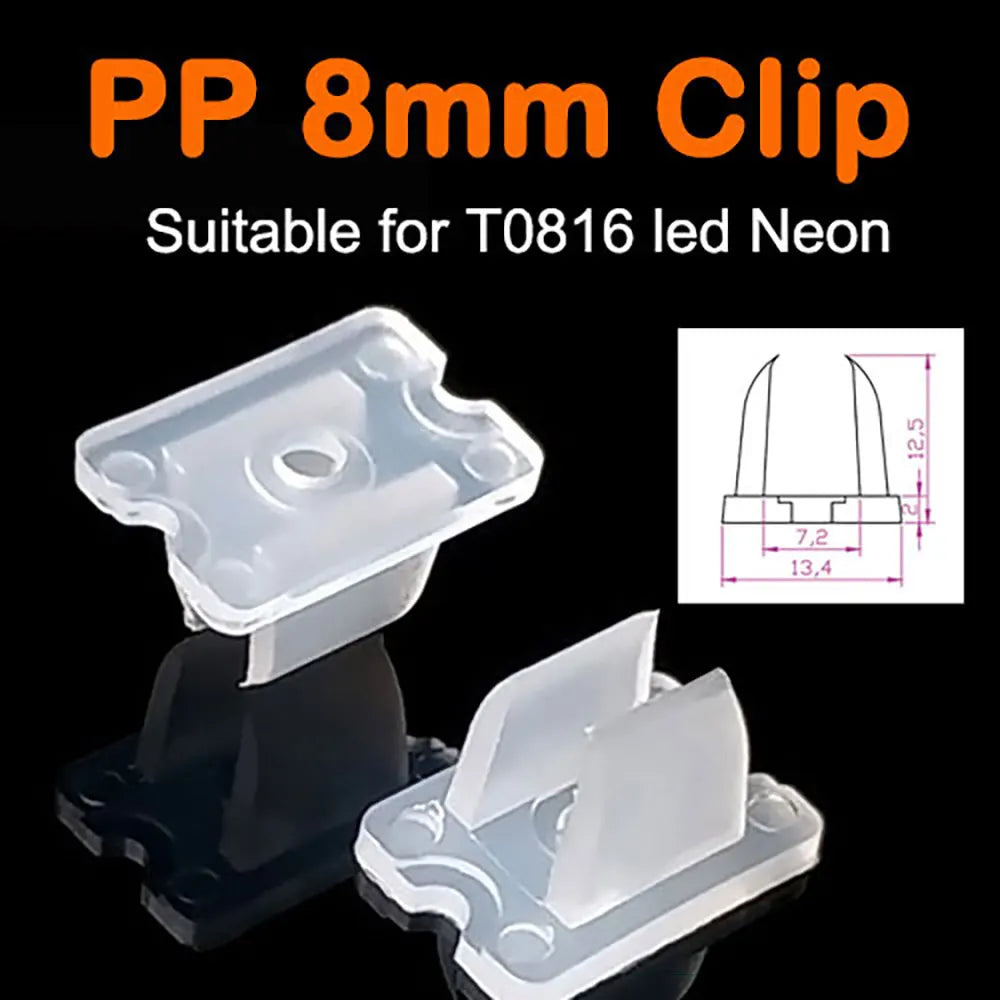 clips led transparents 6mm 8mm haute qualité certification fcc rohs 24v clips rectangulaires ouverture