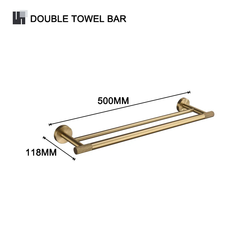 ensemble accessoires salle bain métal doré brossé porte savon serviette crochet mural