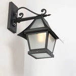 lampe murale noire classique vintage finition métallique texture lisse ip65 e27 fixations visées