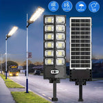 lampe solaire moderne noire capteur mouvement recharge solaire led fixation murale/commande distance