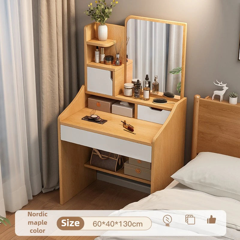 table maquillage moderne miroir lumineux tabouret blanc mdf chambre coucher