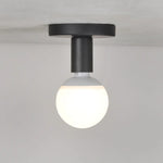 lampe moderne noire blanche métal fixée vis salon chambre opacité ronde
