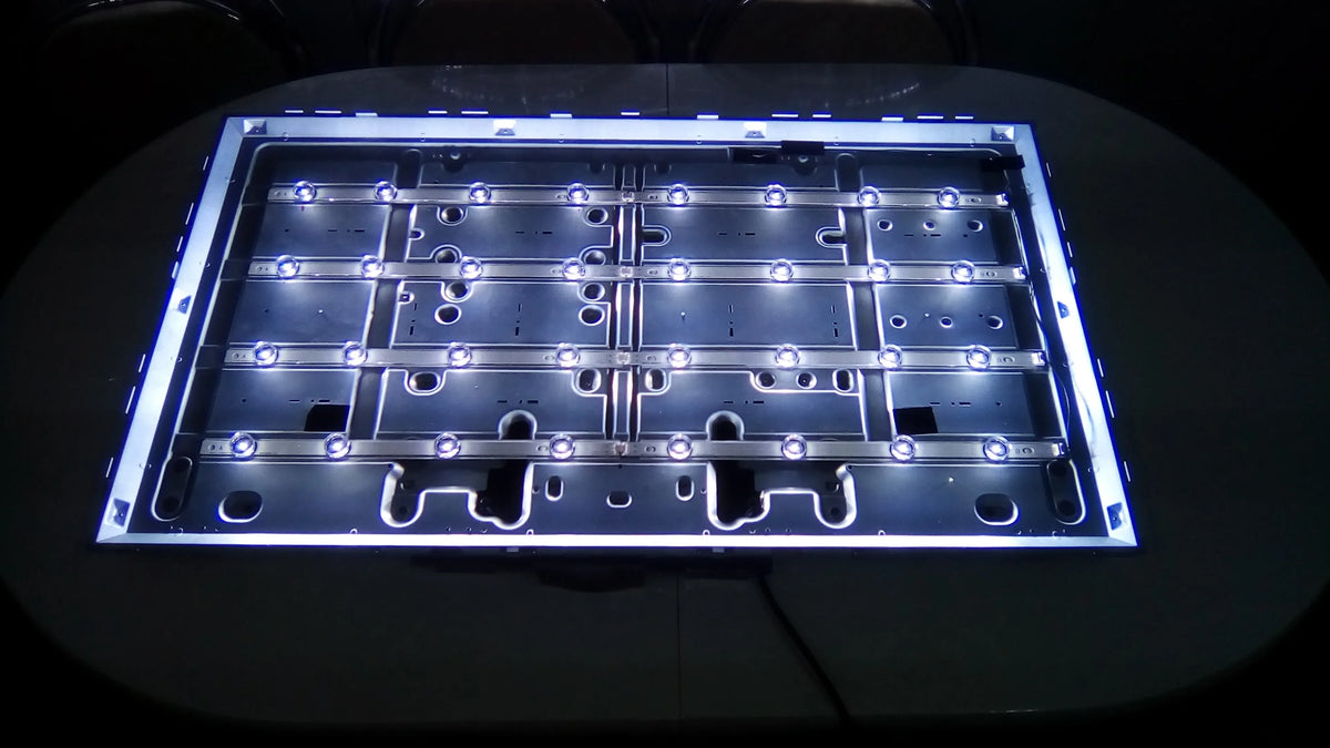 bande lumineuse led blanc moderne clips fixations télévision remplacement original