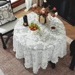 nappe table dentelle roses noires classique blanc decoration mariage romantique fleur table bassereuse