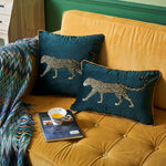 taies d'oreiller velours oiseau perroquet feuilles bleu foncé élégant non toxique polyester respectueux environnement