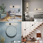 Lampes murales LED modernes rechargeables USB variante luminosité couleurs noir or