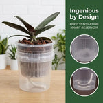 pot plantes auto arrosant transparent minimaliste grille ventilation réservoir d'eau