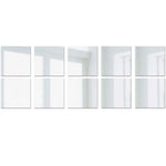 miroir moderne autoadhésif argenté 10 pièces chambre salle bains carreaux muriaux