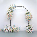 décoration événement arches fleurs artificielles romantique mariage baby showerintérieur pastel