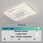 ventilateur luminaire moderne blanc grille ventilation télécommande led minimaliste