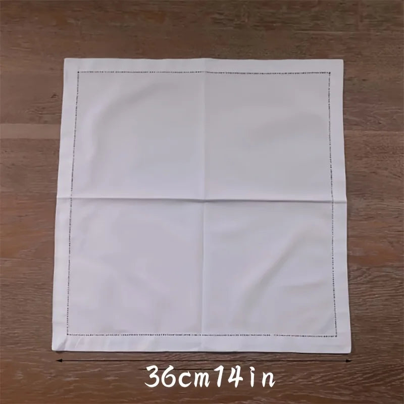 serviettes table coton brodées monogramme classiques blancs restaurant élégantes qualité supérieure