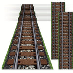 nappe fête anniversaire thème far west trains illustrations cowboys roues chariots western