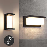 éclairage extérieur led applique murale moderne radar ip65 noir hydrofuge 18w 30w