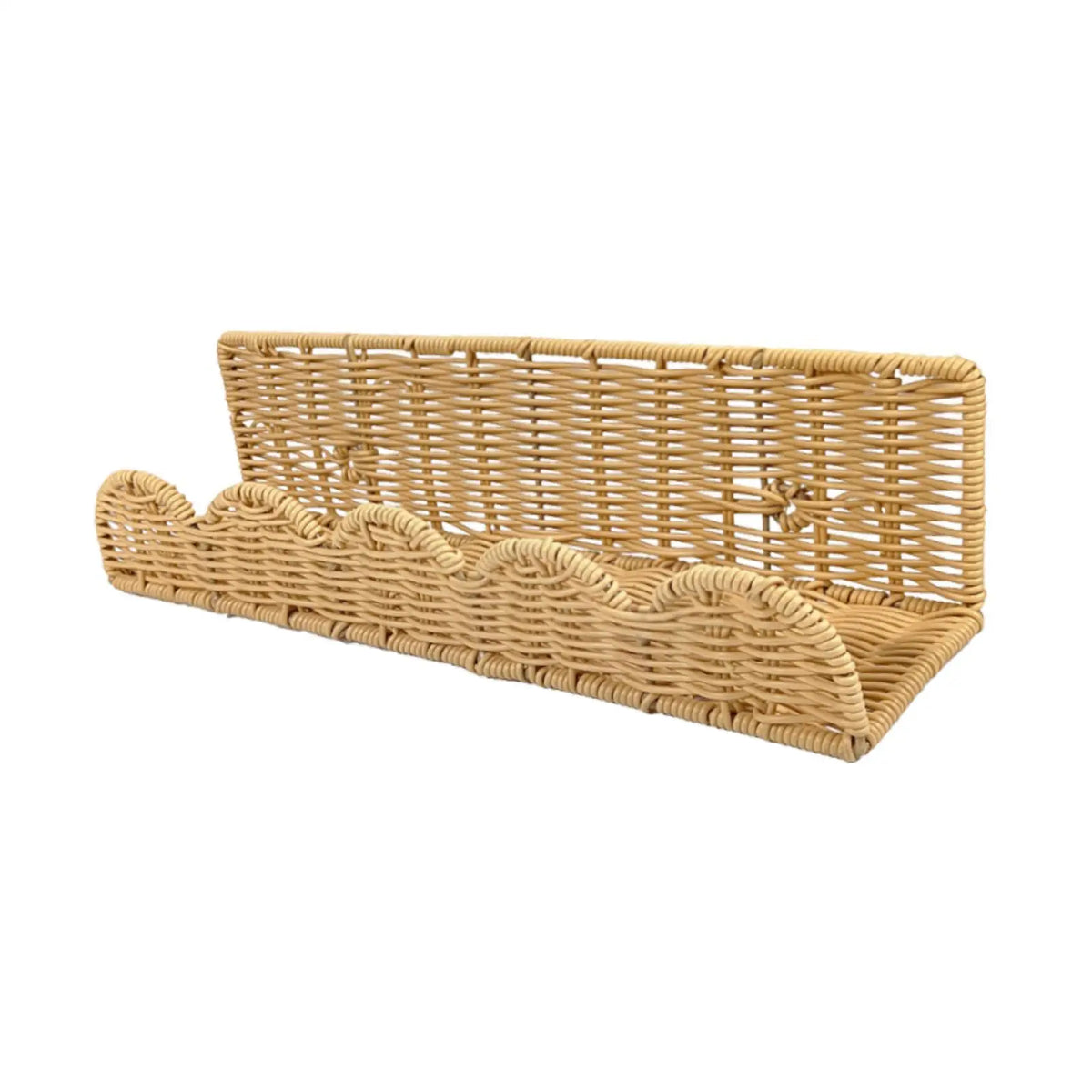 panier mural tressé beige rustique adhésif fixe organisation murale décoration boho chambre enfant