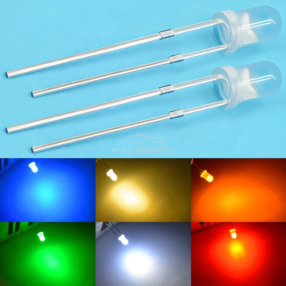 diode led 3mm ronde diffuseuse petite lampe électronique bricolage électronique couleur variée