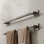 porte serviettes adhésifs muraux modernes argenté blanc gris minimaliste sans percer 30cm 40cm