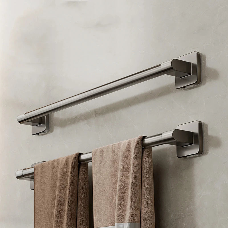 porte serviettes adhésifs muraux modernes argenté blanc gris minimaliste sans percer 30cm 40cm