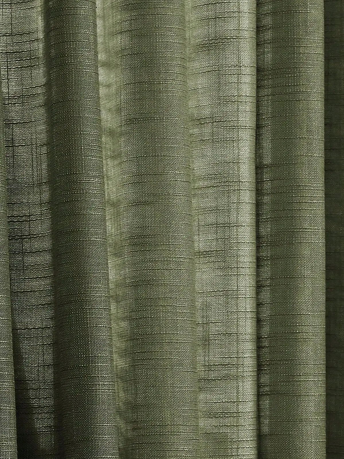 rideau vert olive semi transparent classique texture rugueuse polyester petite fenêtre filtration lumière