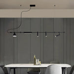 Suspension lumineuse moderne noir mat câble suspendu ampoules 115cm 150cm 180cm