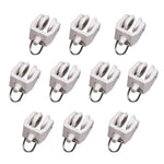 accessoires rail rideau blanc mat moderne vis fixation 10 pièces