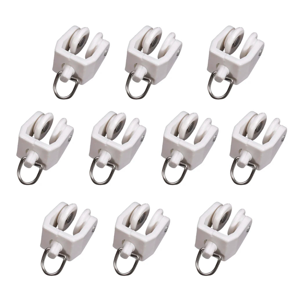 accessoires rail rideau blanc mat moderne vis fixation 10 pièces