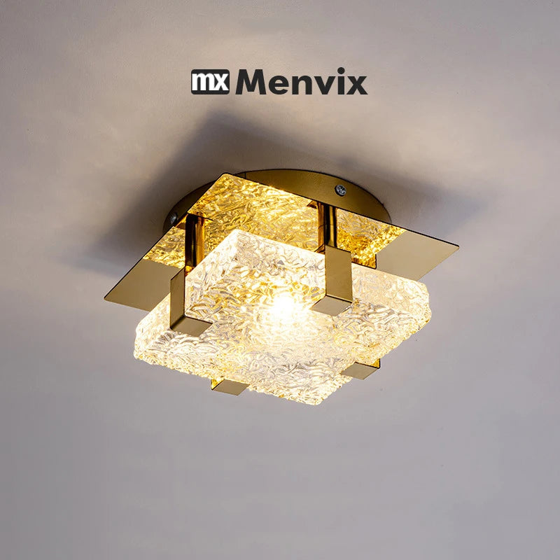 lampe moderne or transparent texture marbrée verre cuivre led acier vis facile chambre salon