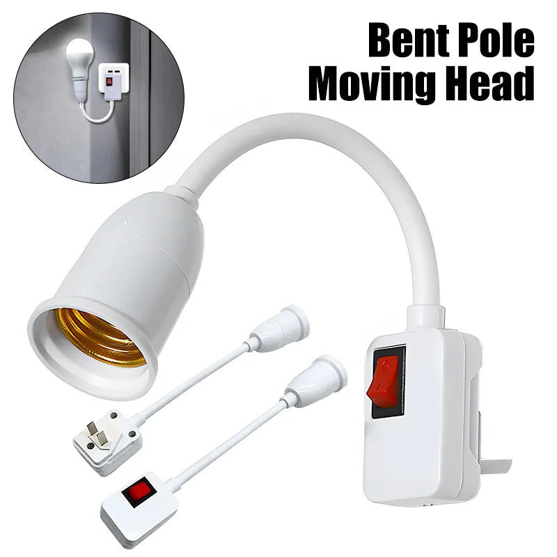 lampe mur flexible blanc moderne interrupteur rotatif prise murale inoxydable