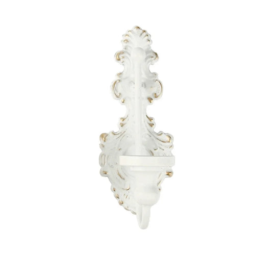bougeoir mural ornement baroque décoration intérieure classique blanc or