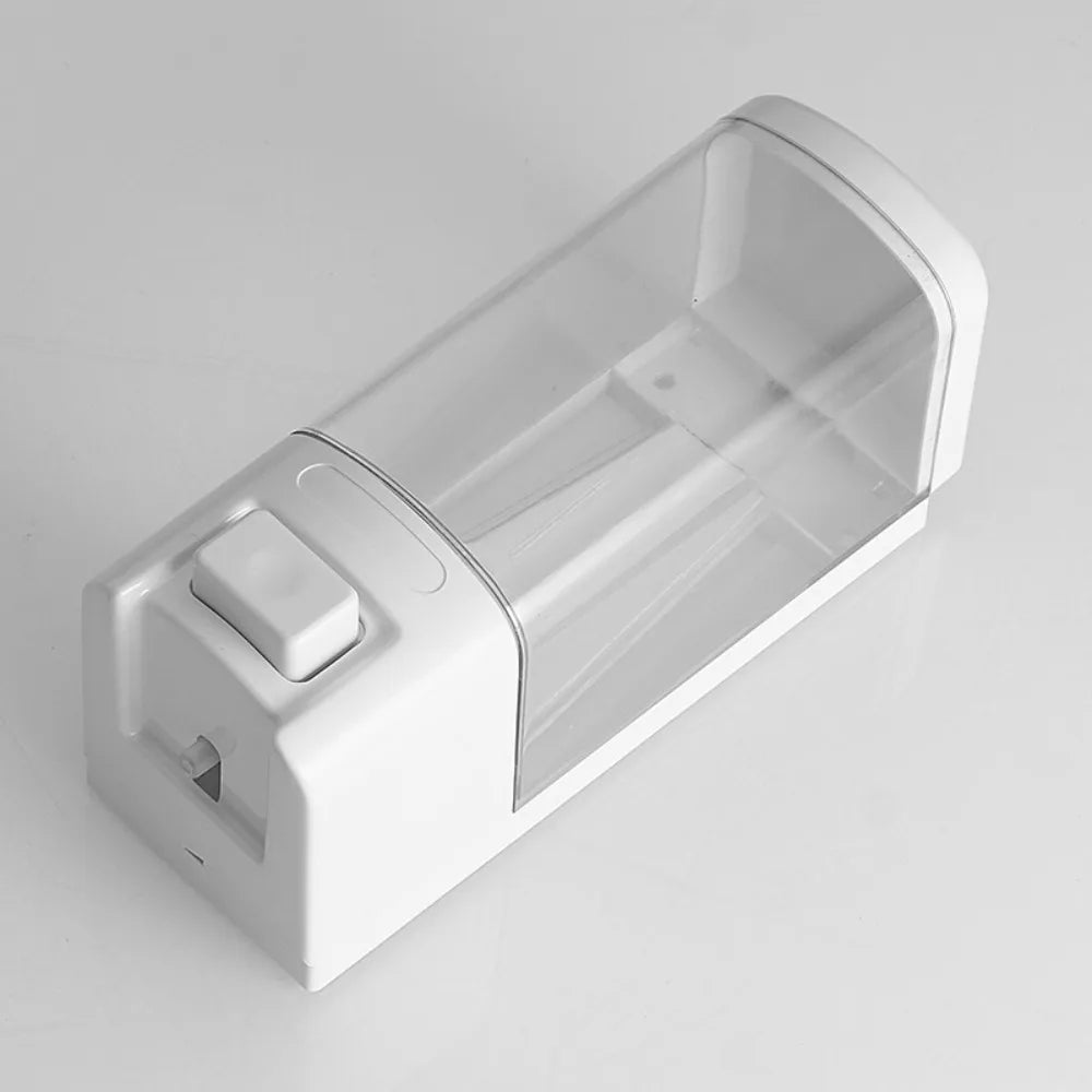 distributeur liquide blanc transparent moderne minimaliste adhésif bouton déclenchement compartiment liquide 68cm 195cm