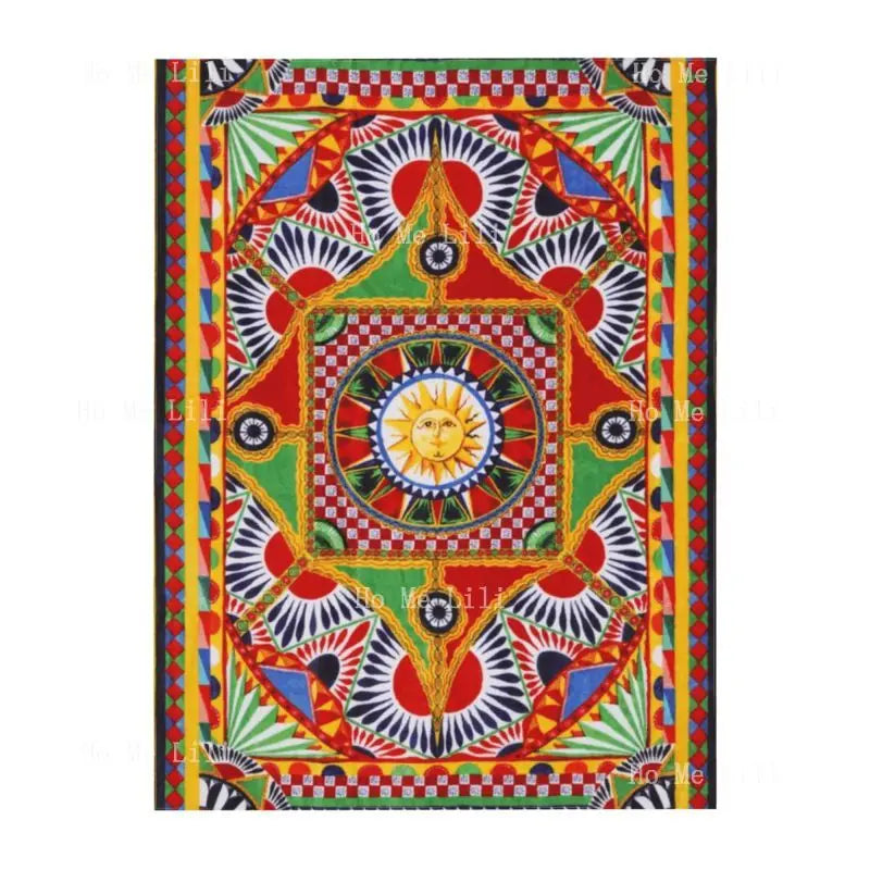 nappe multicolore ethnique motif géométrique floral polyester coton durable facile nettoyer rectangle table manger