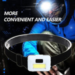 lampe frontale led cob modes étanche noir bleu rouge flash camping