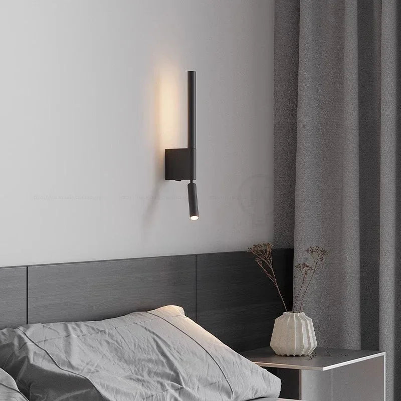 lampe murale moderne led réglable noir blanc cuisine chambre coucher