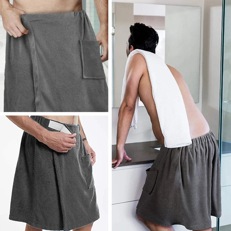 serviette toilette gris blanc bleu marine poche élastique absorption rapide coton polyester moderne