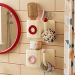 organisateur mural adhésif moderne porte accessoires coiffeuse rangement pratique rond simple